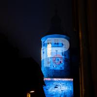 La tour henriette chateau à Montbéliard - Lumières de Noel Montbéliard