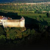 Le château de Belvoir dans le Doubs .